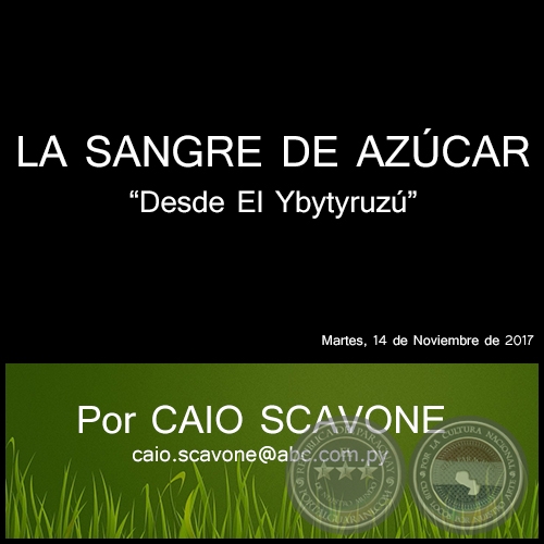 LA SANGRE DE AZÚCAR - Desde El Ybytyruzú - Por CAIO SCAVONE - Martes, 14 de Noviembre de 2017